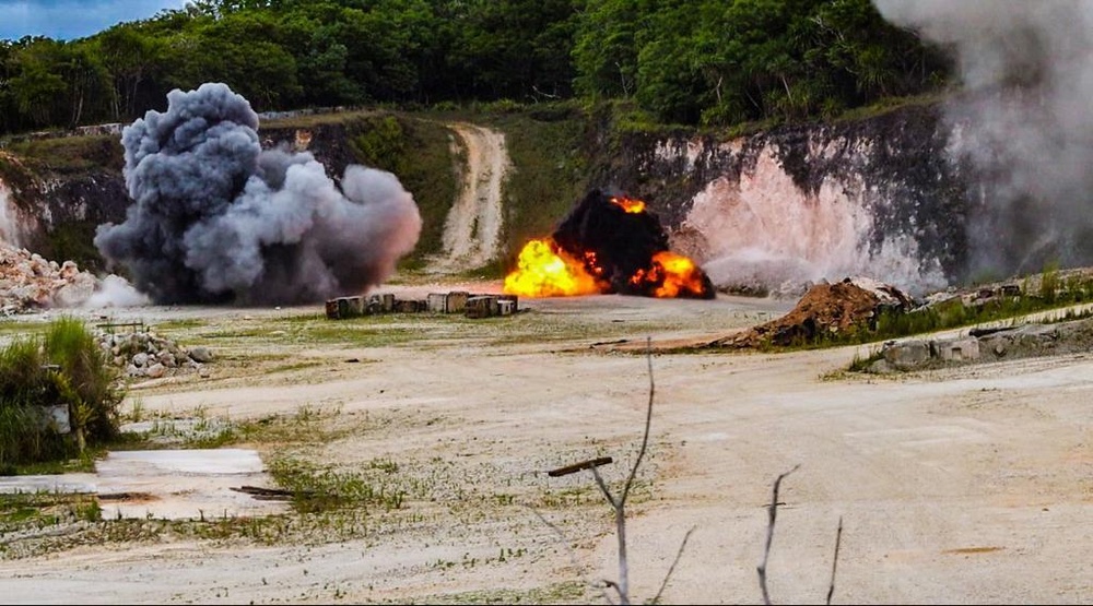 NMCB 11 Conducts Blasting Operations with 554th RED HORSE Squadron