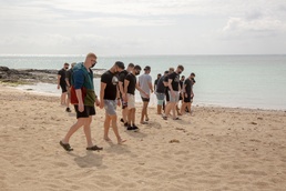 Marines wipe out trash in hidden beach