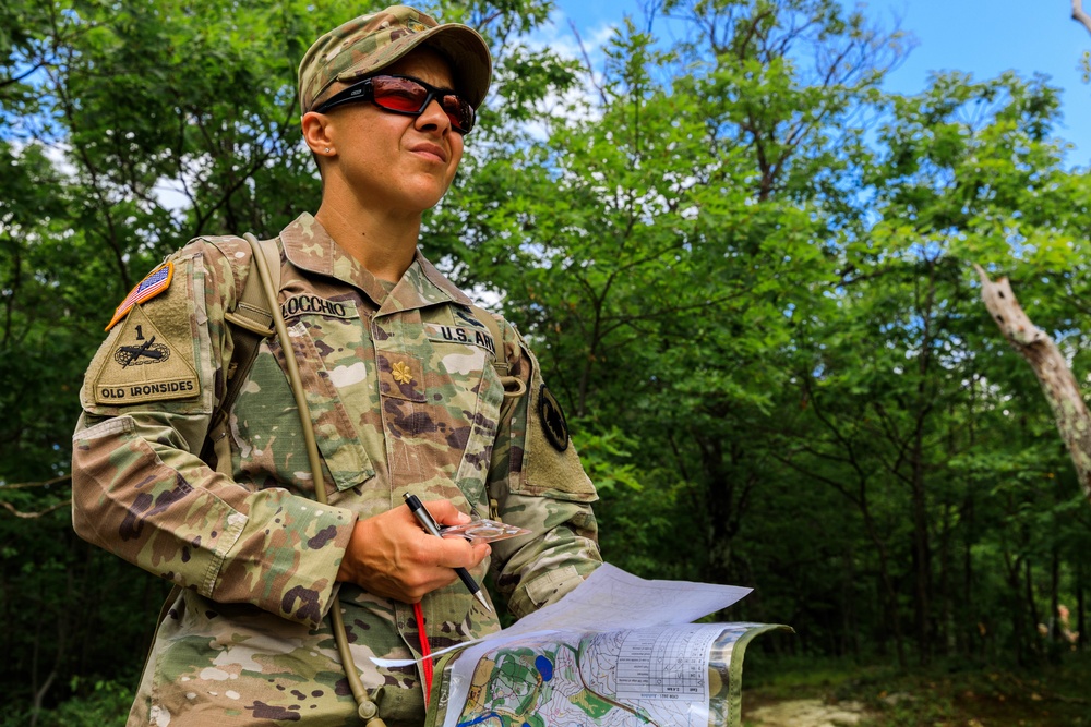 Maj. Nicole Dallocchio searches for a point