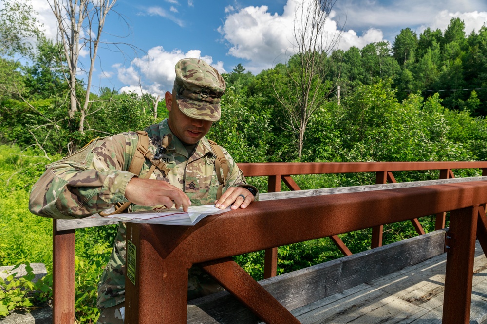 Staff Sgt. Devin Crawford locates his next point