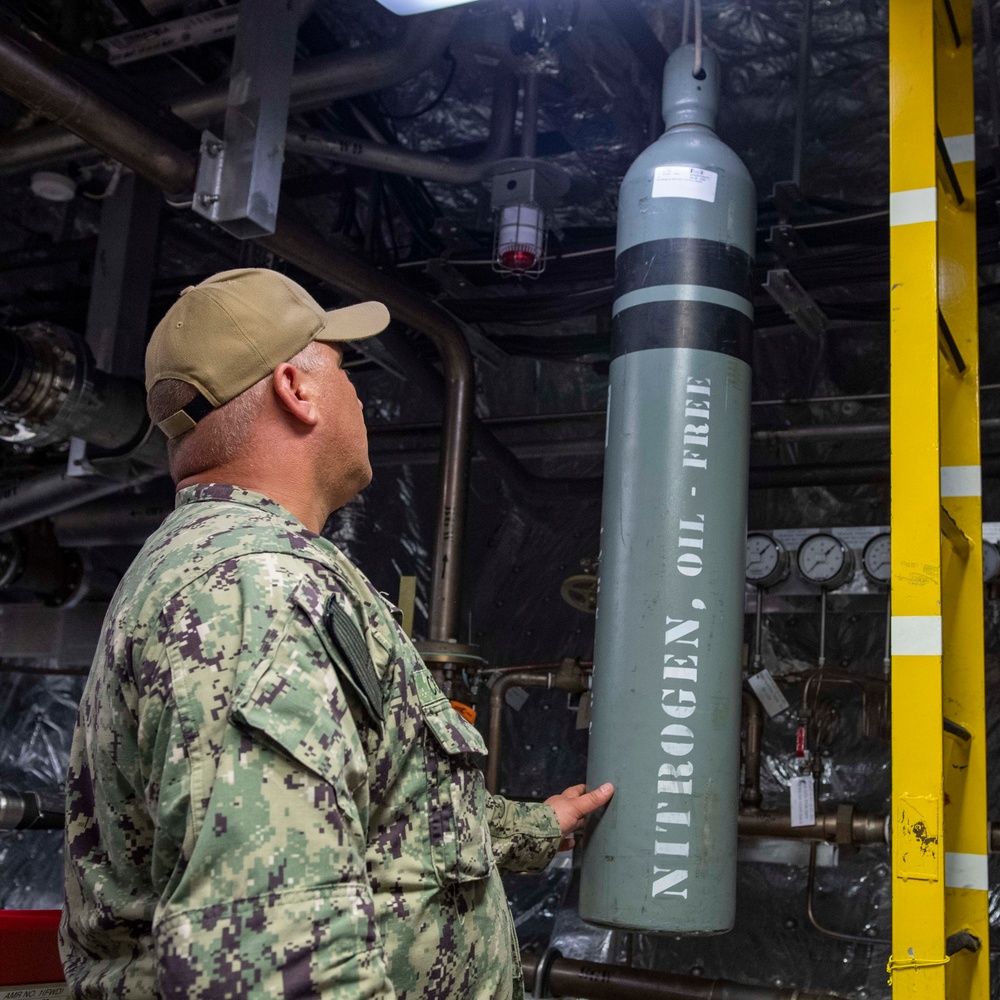 Maintenance Aboard USS Charleston (LCS 18)