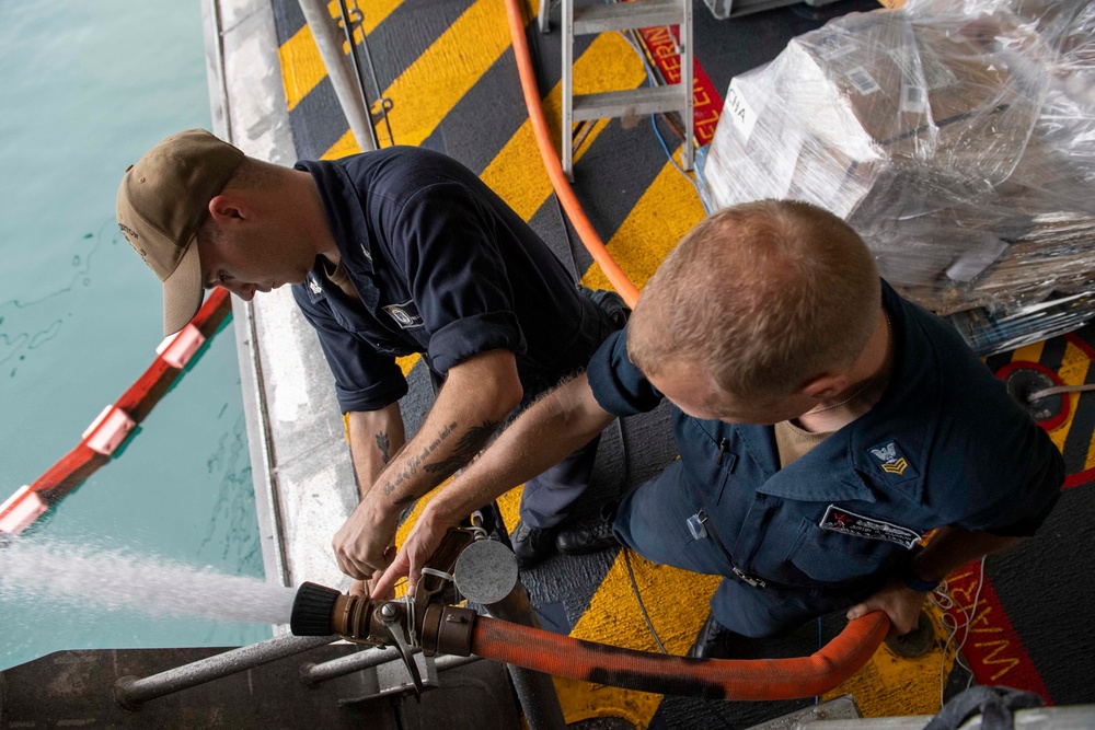 Maintenance Aboard USS Charleston (LCS 18)