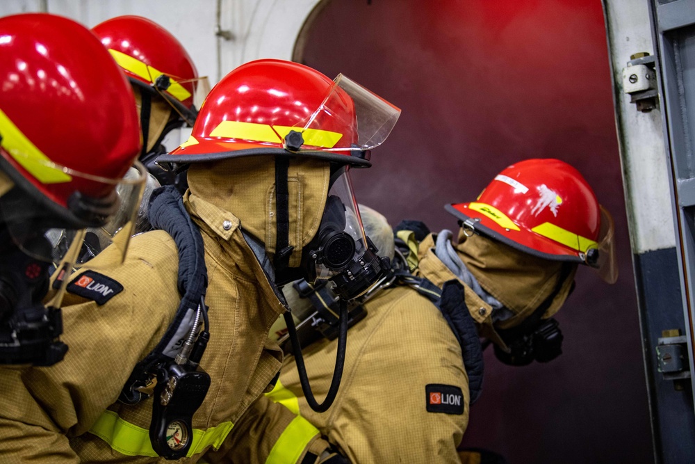 USS Carl Vinson (CVN 70) Conducts A General Quarters Drill