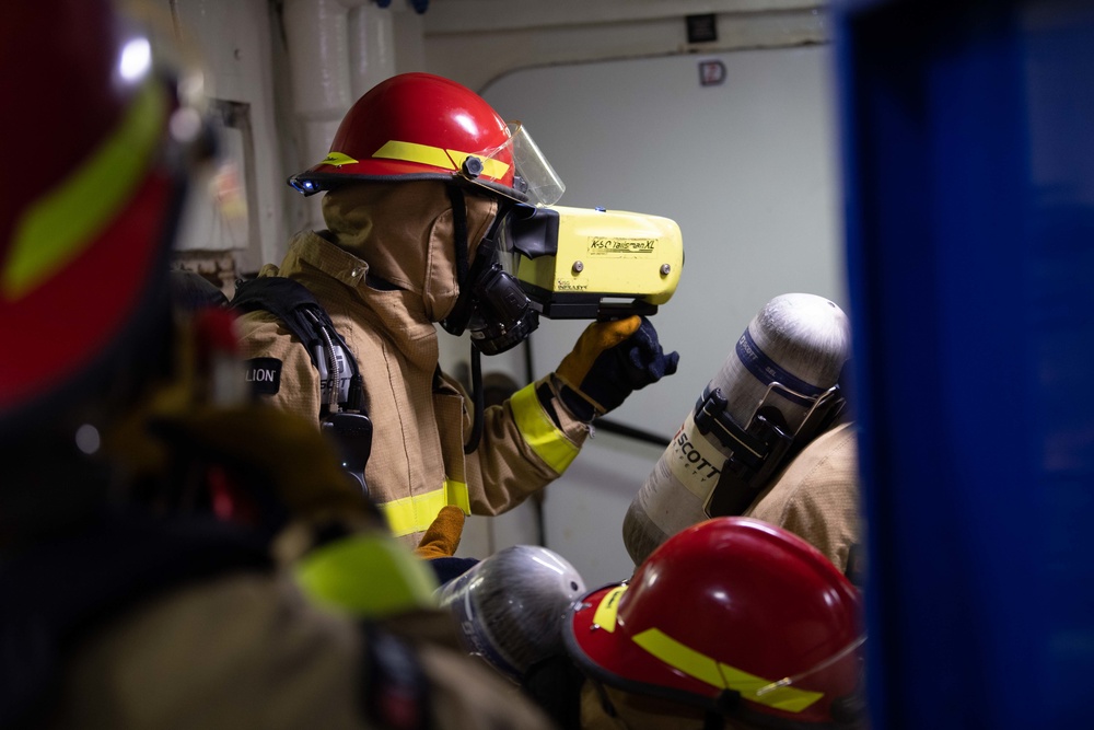 USS Carl Vinson (CVN 70) Conducts A General Quarters Drill