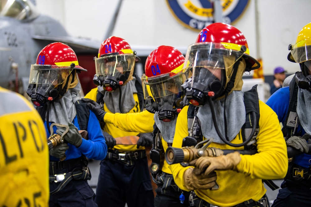 USS Carl Vinson (CVN 70) Conducts A General Quarters Drill