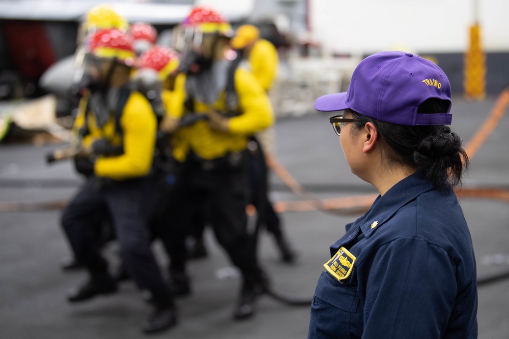 USS Carl Vinson (CVN 70) Conducts A General Quarters Drill