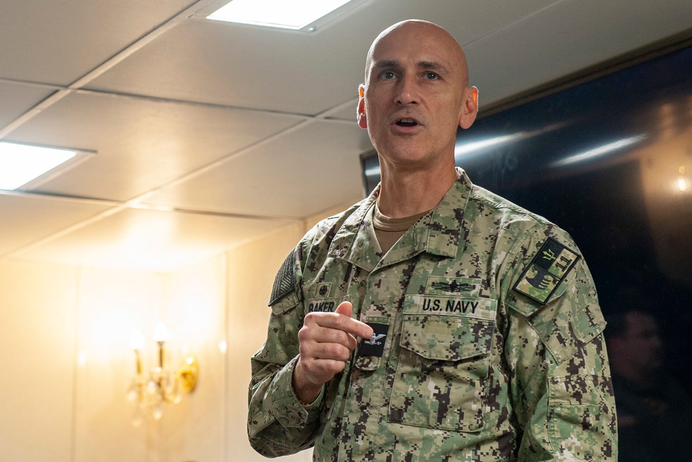 CDRE Greg Baker Visit to USS New Orleans 2021
