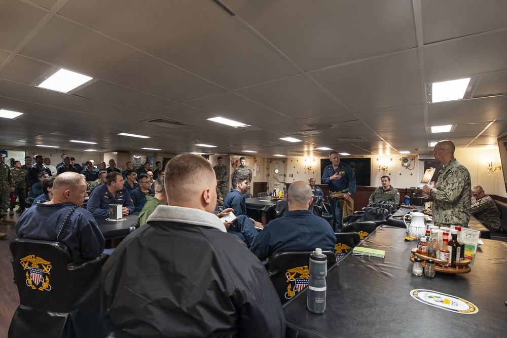 CDRE Greg Baker Visit to USS New Orleans 2021