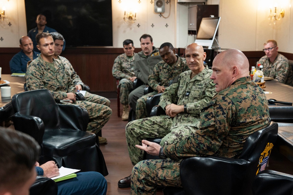CDRE Greg Baker Visit to USS New Orleans 2021