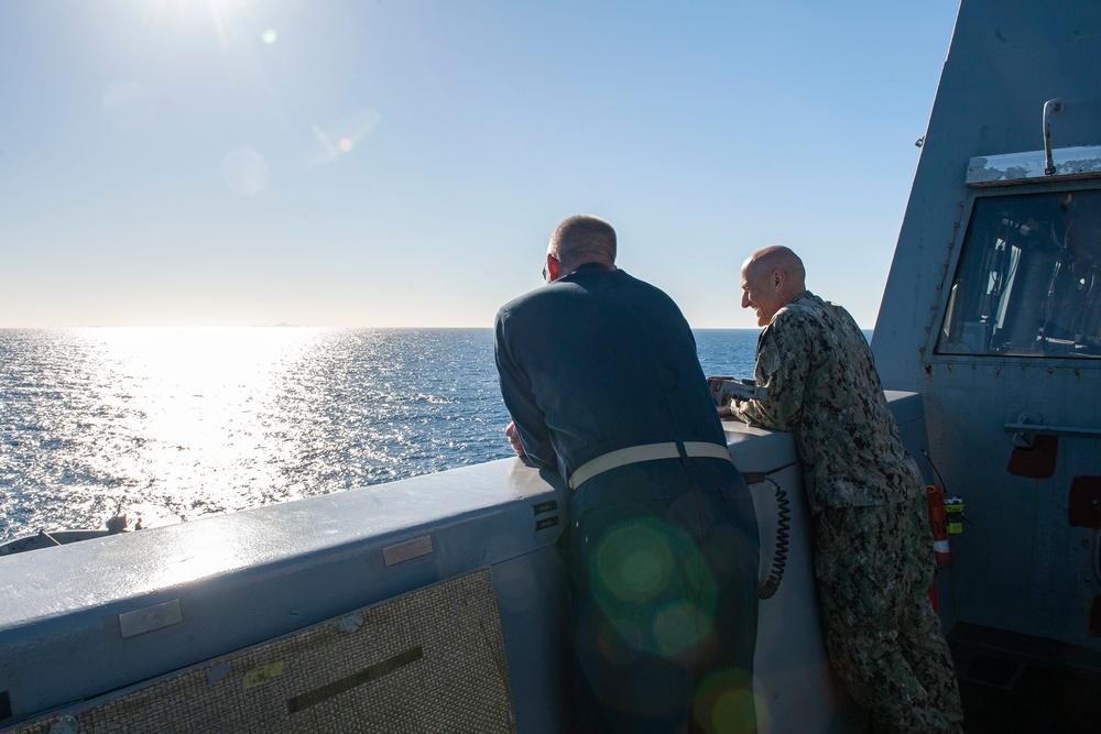 CDRE Greg Baker Visit to USS New Orleans 2021