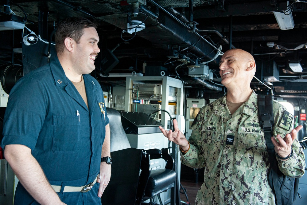 CDRE Greg Baker Visit to USS New Orleans 2021
