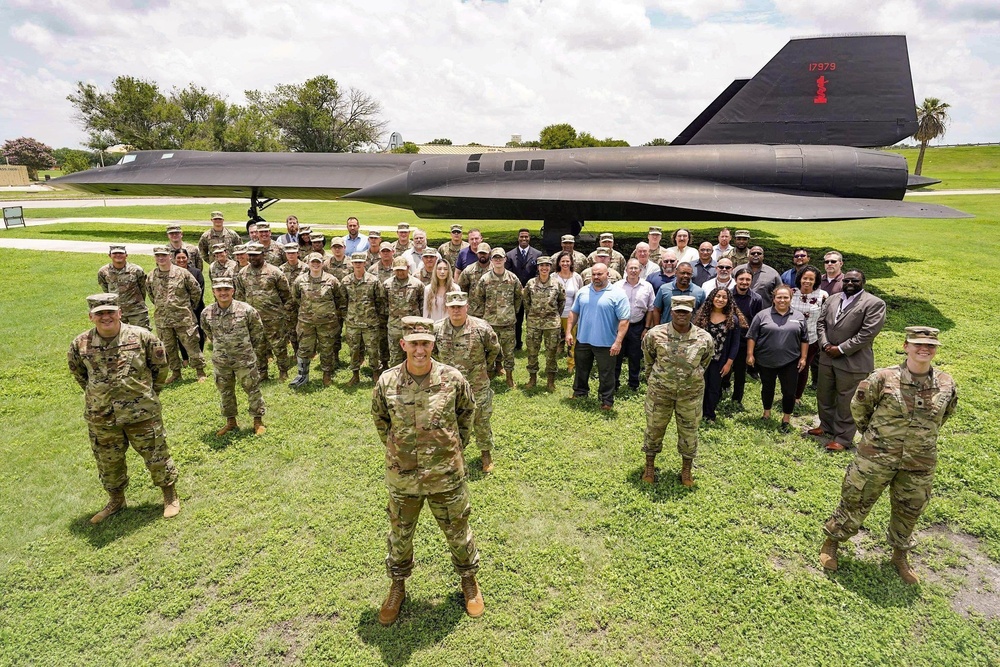 690th Cyberspace Operations Group and A2/3 staff pose for group photo