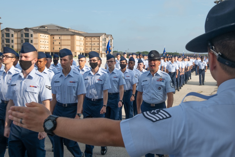 U.S. Air Force Basic Military Training Graduation and Coining Ceremony