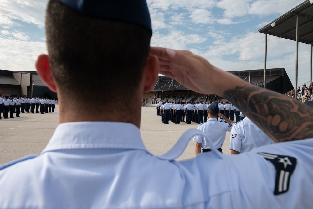 U.S. Air Force Basic Military Training Graduation and Coining Ceremony