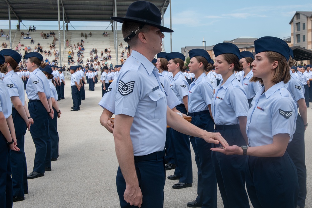 U.S. Air Force Basic Military Training Graduation and Coining Ceremony