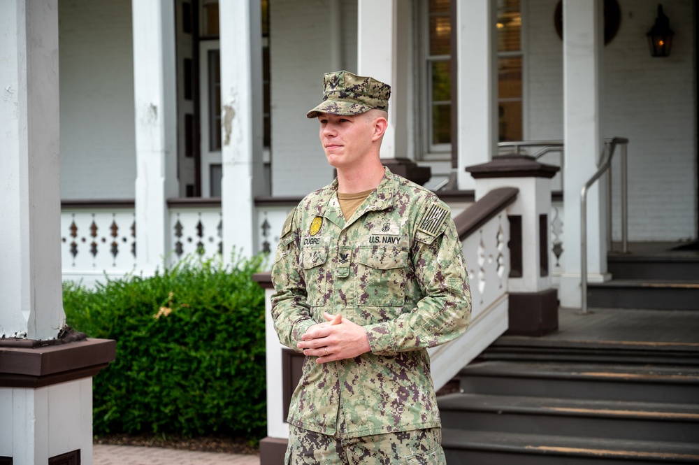 MA2 Tyrell Dugre reenlistment ceremony