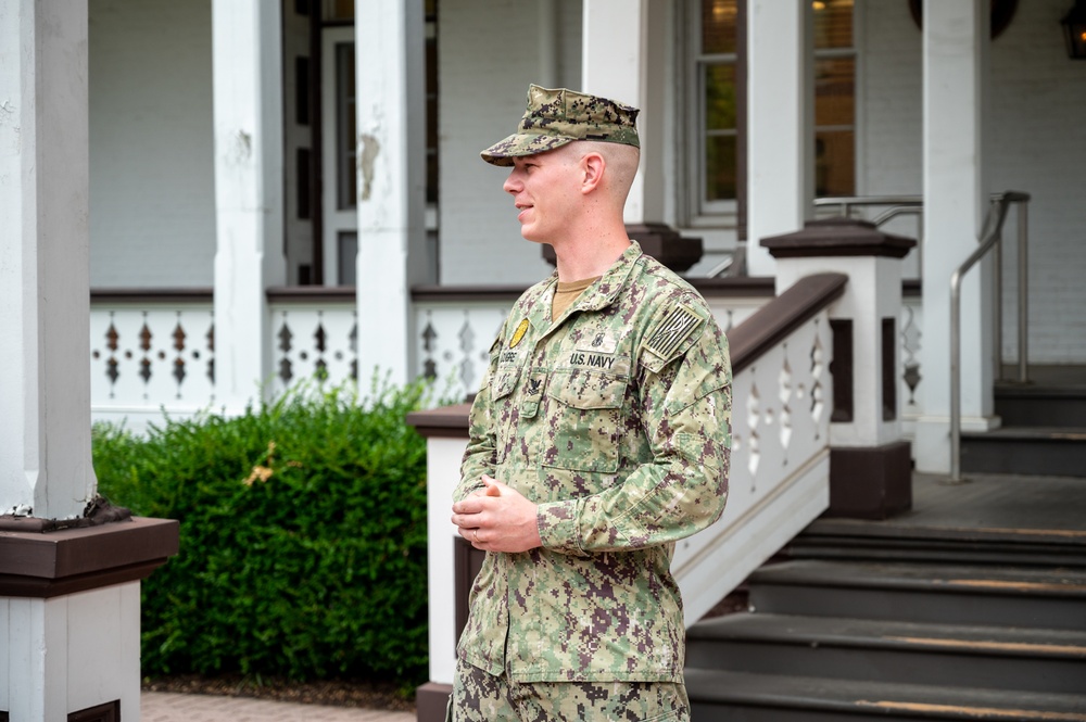 MA2 Tyrell Dugre reenlistment ceremony