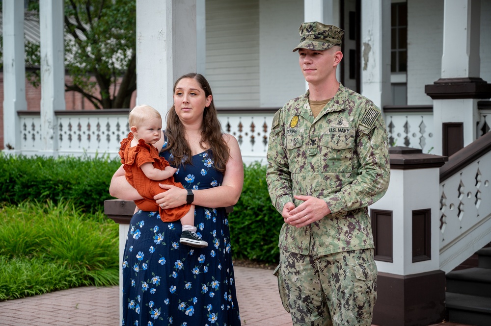 MA2 Tyrell Dugre reenlistment ceremony