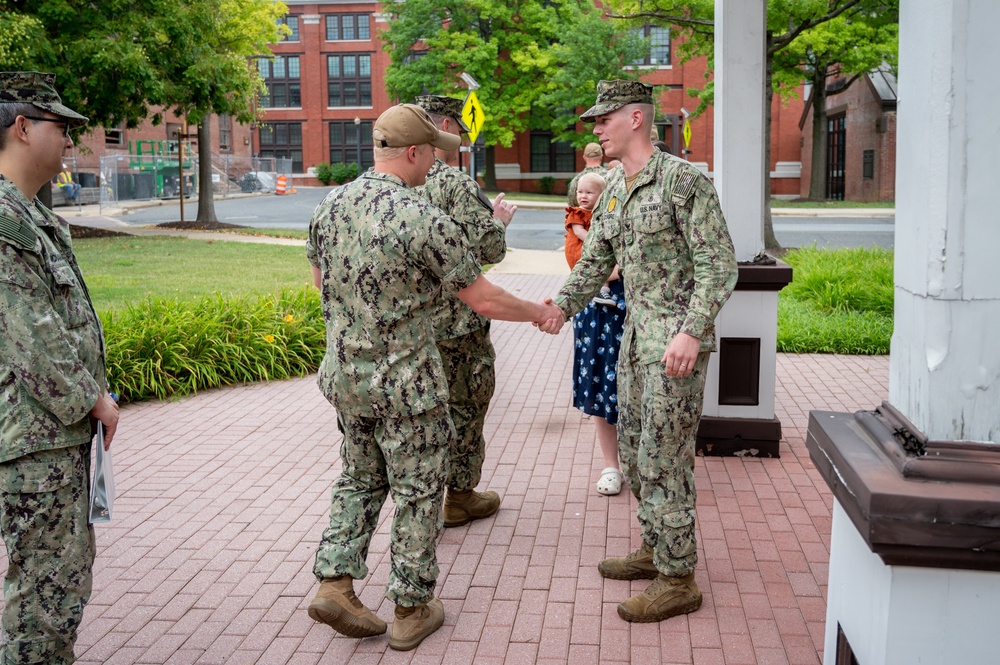 MA2 Tyrell Dugre reenlistment ceremony