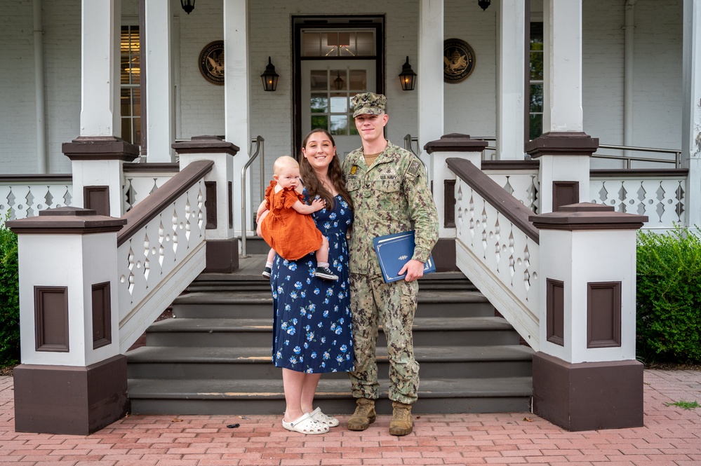 MA2 Tyrell Dugre reenlistment ceremony
