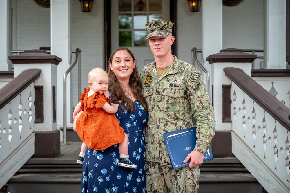 MA2 Tyrell Dugre reenlistment ceremony