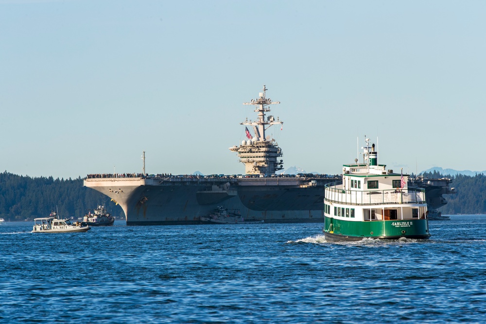 USS Theodore Roosevelt arrives at Naval Base Kitsap-Bremerton