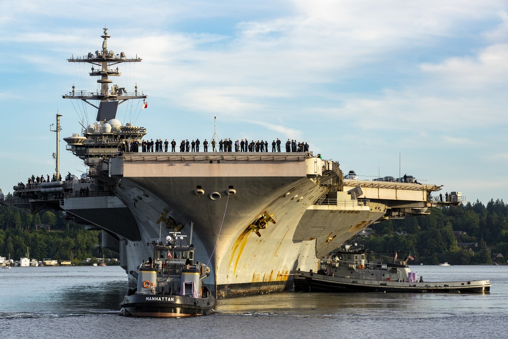 USS Theodore Roosevelt arrives at Naval Base Kitsap-Bremerton