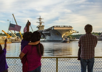 USS Theodore Roosevelt arrives at Naval Base Kitsap-Bremerton