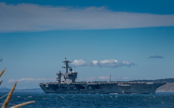 USS Theodore Roosevelt (CVN 71) arrives at Naval Base Kitsap-Bremerton