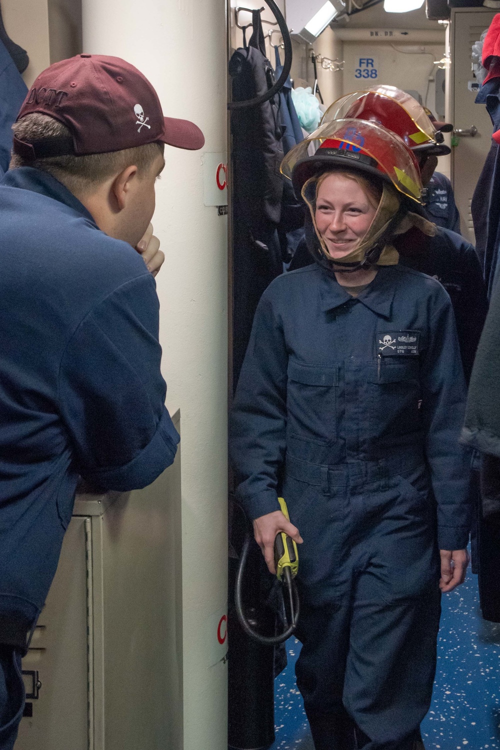USS Kidd Conducts Firefighting Drill