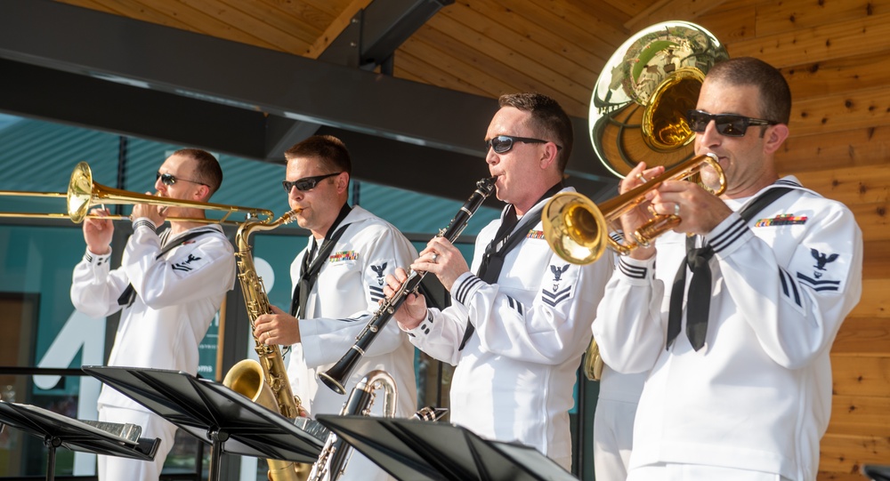 Navy Band Great Lakes Brass Band Perform at Broadway Square during Fargo Navy Week