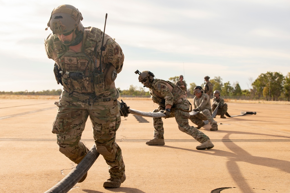 Talisman Sabre 21: U.S. Air Force personnel conduct FARP and DAGRE training