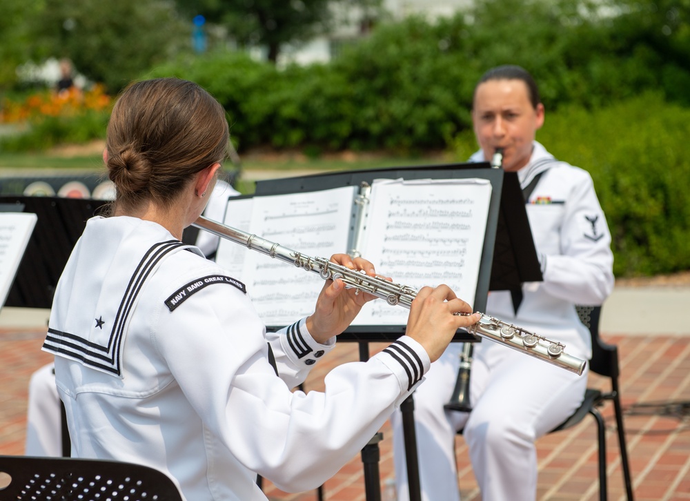 Navy Band Great Lakes Woodwind Quintet Performs at the Fargo VA Hospital during Fargo Navy Week