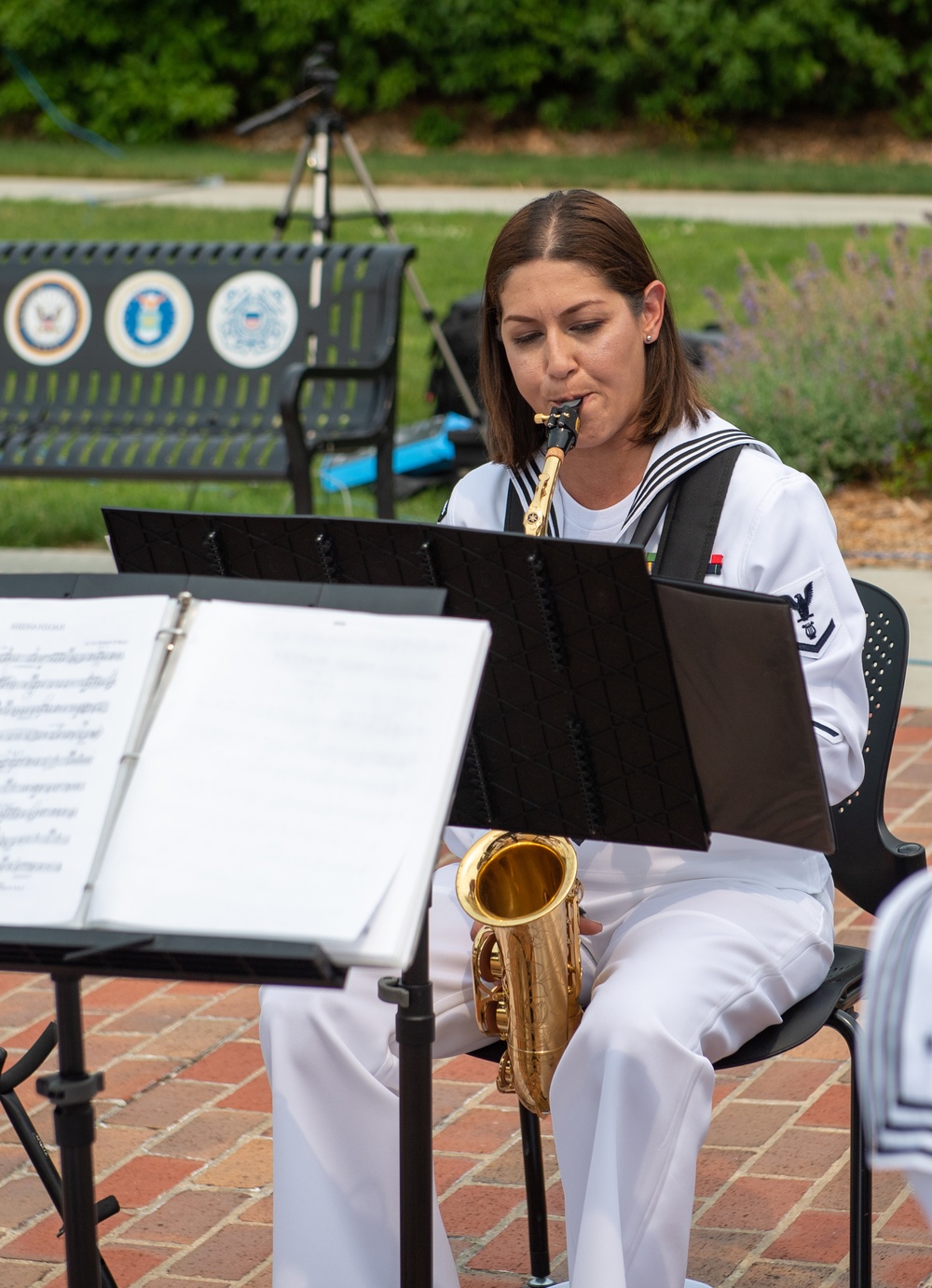 Navy Band Great Lakes Woodwind Quintet Performs at the Fargo VA Hospital during Fargo Navy Week