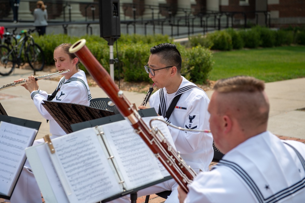 Navy Band Great Lakes Woodwind Quintet Performs at the Fargo VA Hospital during Fargo Navy Week