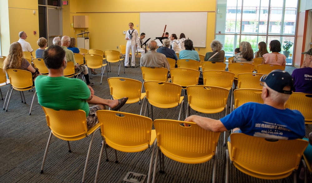 Navy Band Great Lakes Woodwind Quintet Performs at the Main Fargo Public Library during Fargo Navy Week