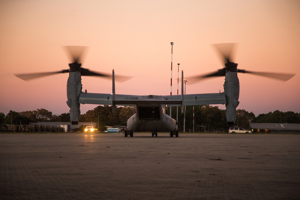 MV-22 Osprey night insert at Exercise Talisman Sabre 21