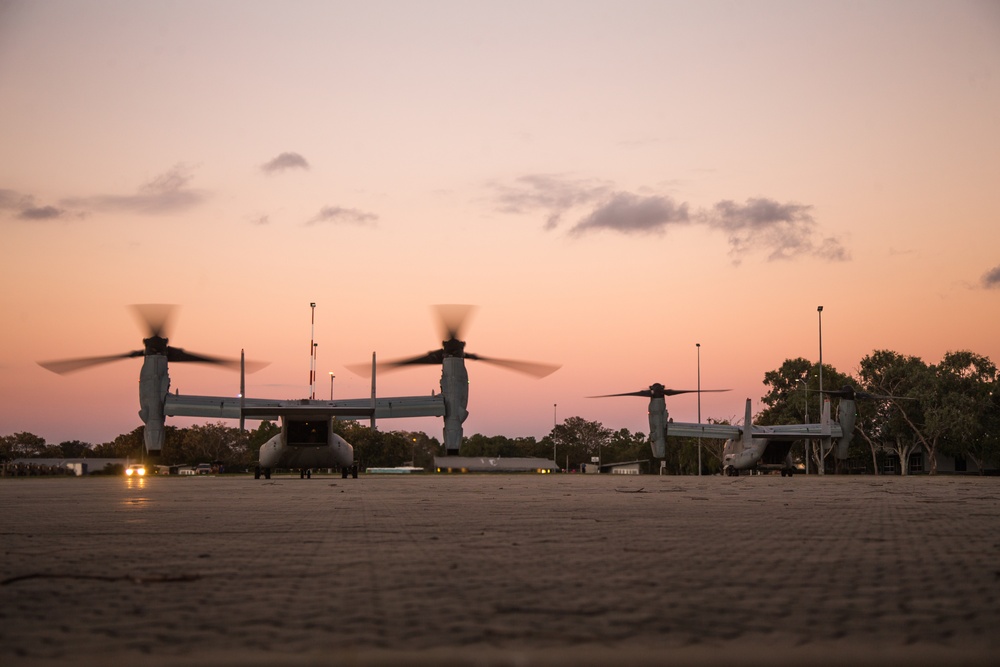 MV-22 Osprey night insert at Exercise Talisman Sabre 21