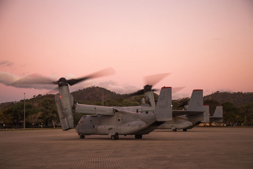 MV-22 Osprey night insert at Exercise Talisman Sabre 21