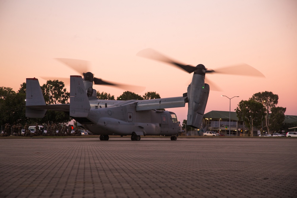 MV-22 Osprey night insert at Exercise Talisman Sabre 21