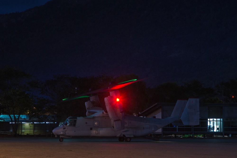 MV-22 Osprey night insert at Exercise Talisman Sabre 21