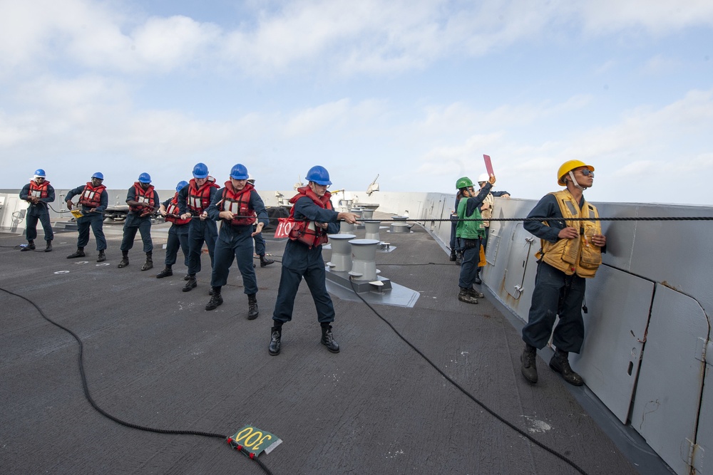 USS New Orleans Replenishment at Sea July 15, 2021