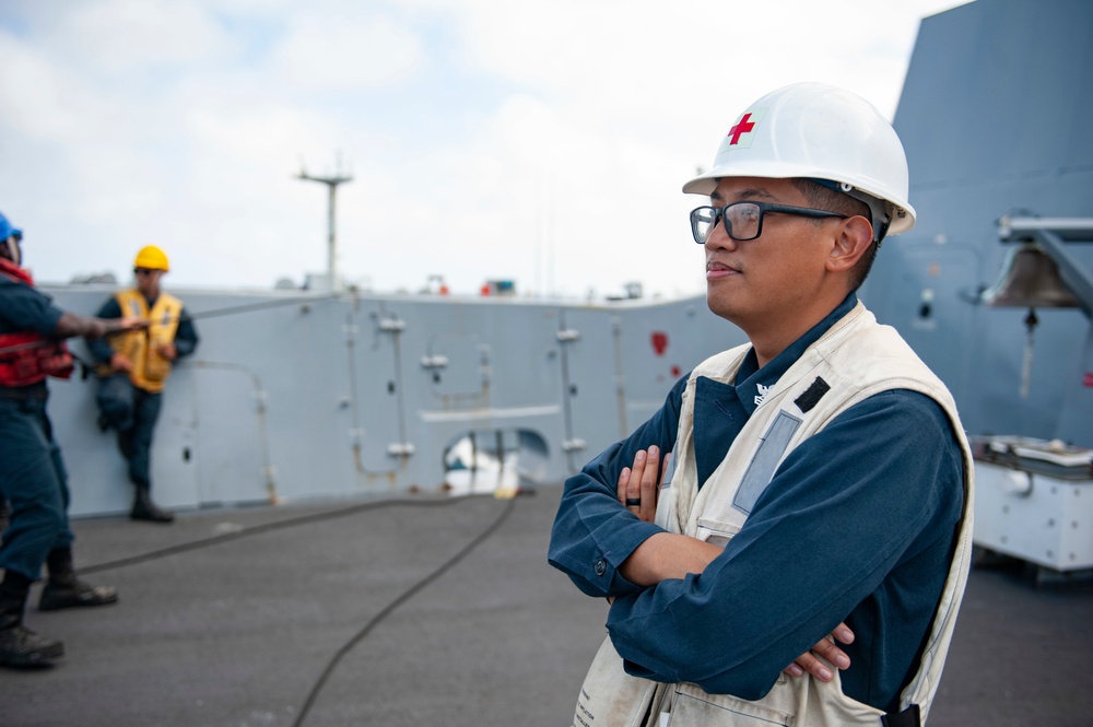 USS New Orleans Replenishment at Sea July 15, 2021