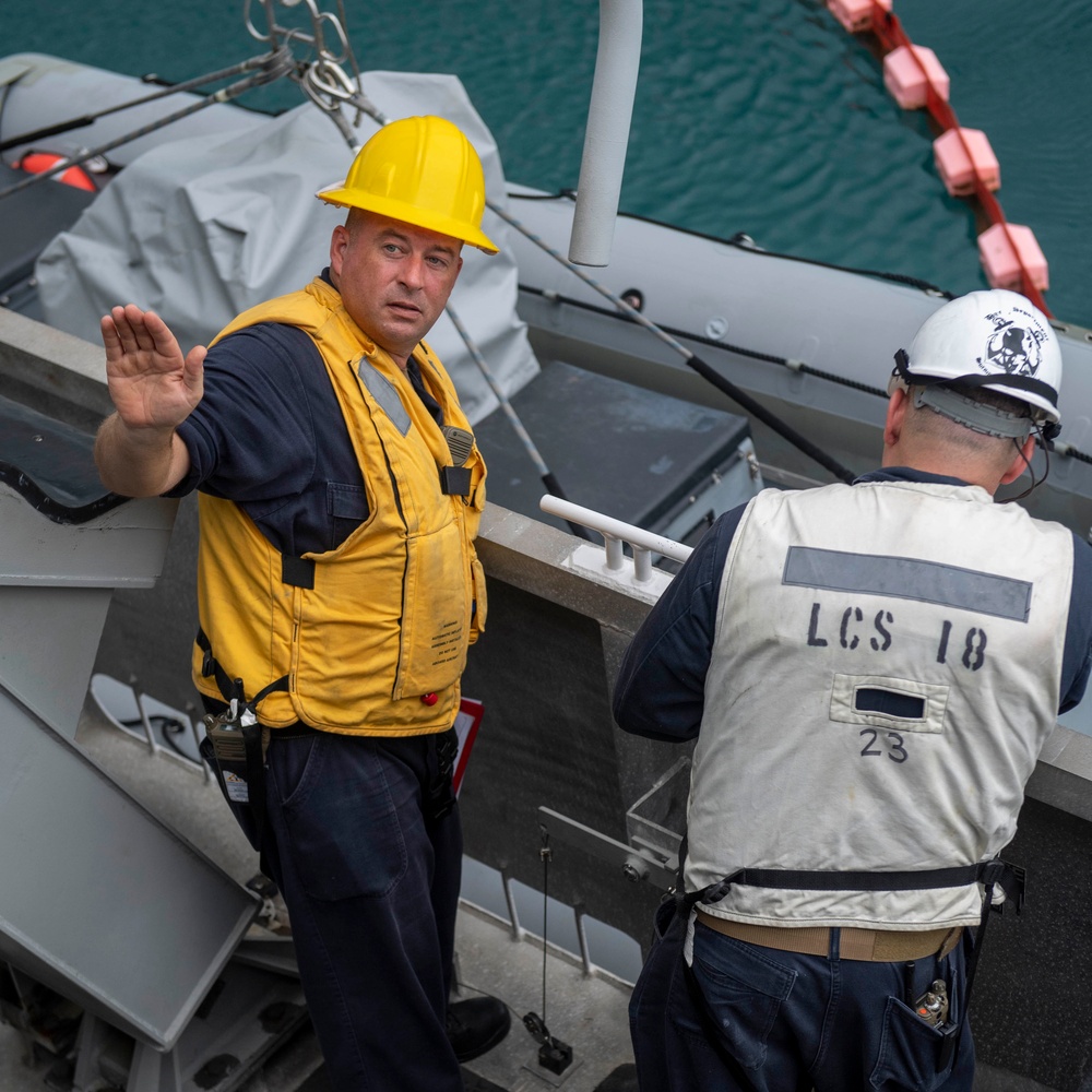 Boat Operations Aboard USS Charleston (LCS 18)
