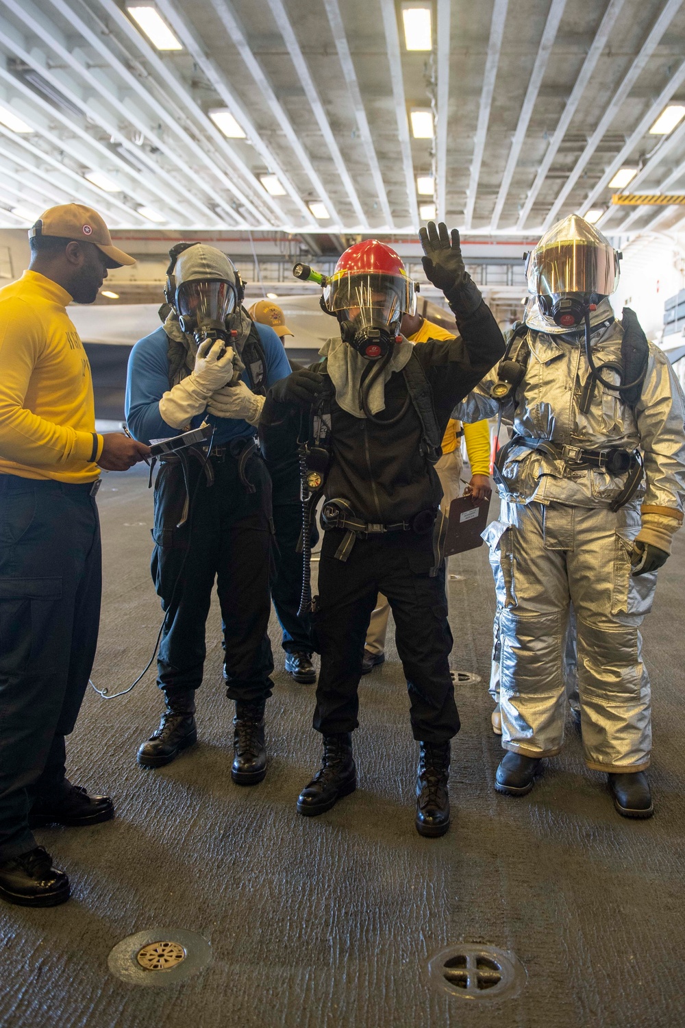 USS America conducts damage control drill