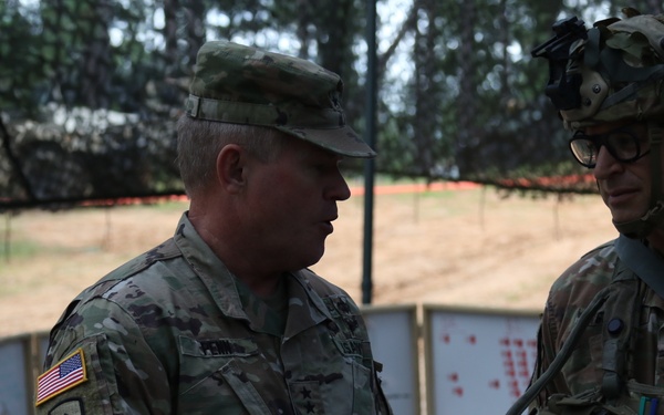 Major General Kendall Penn visits his troops at JRTC.