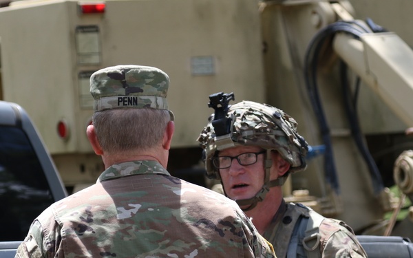 Major General Kendall Penn visits his troops at JRTC.