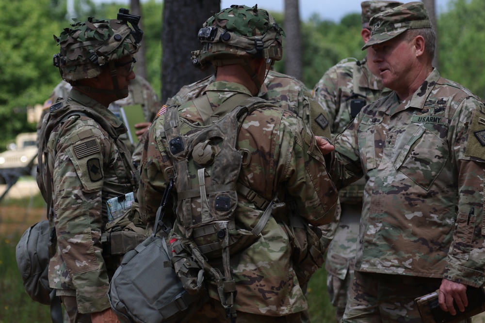 Major General Kendall Penn visits his troops at JRTC.
