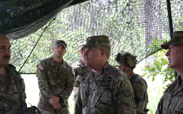 Major General Kendall Penn visits his troops at JRTC.