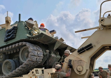 443rd Transportation Company Heavy Equipment Transporter Training